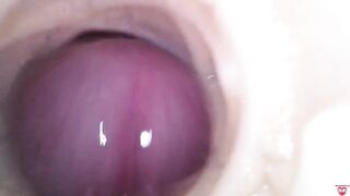 Internal camera. Creampie your pussy