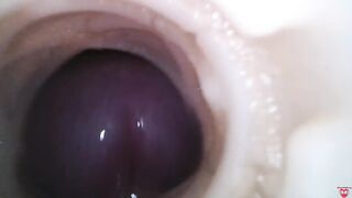 Internal camera. Creampie your pussy