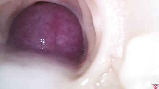 Internal camera. Creampie your pussy