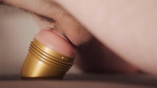Swedish guy gently fucks his fleshlight