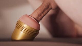 Swedish guy gently fucks his fleshlight