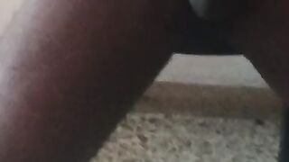 Sexy black guy jerk off before his exam