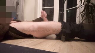 TEASER: Big cock masturbated by the balcony until cumming over myself. Video out 19/11/24