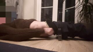 TEASER: Big cock masturbated by the balcony until cumming over myself. Video out 19/11/24