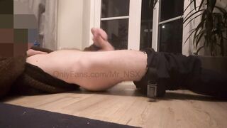 TEASER: Big cock masturbated by the balcony until cumming over myself. Video out 19/11/24