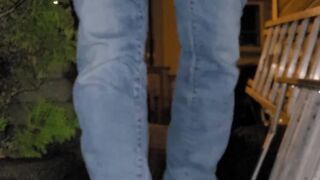 Pissing my jeans outside