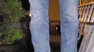 Pissing my jeans outside