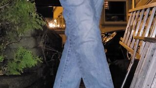 Pissing my jeans outside