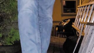 Pissing my jeans outside
