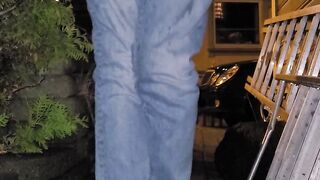 Pissing my jeans outside