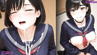 Hinako Shimizu Anime - Silent Hill F Uniform Blow Job with a man