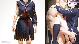 Hinako Shimizu Anime - Silent Hill F Uniform Blow Job with a man