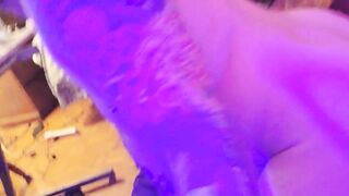 Submissive Impaled with dildo, moaning with pleasure